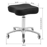 Omega Supremo Swivel Stool Black & Silver