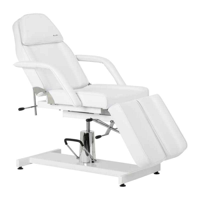 Sillon 210 Hydraulic Pedicure Bed With Rocking Function & Split Footrest White