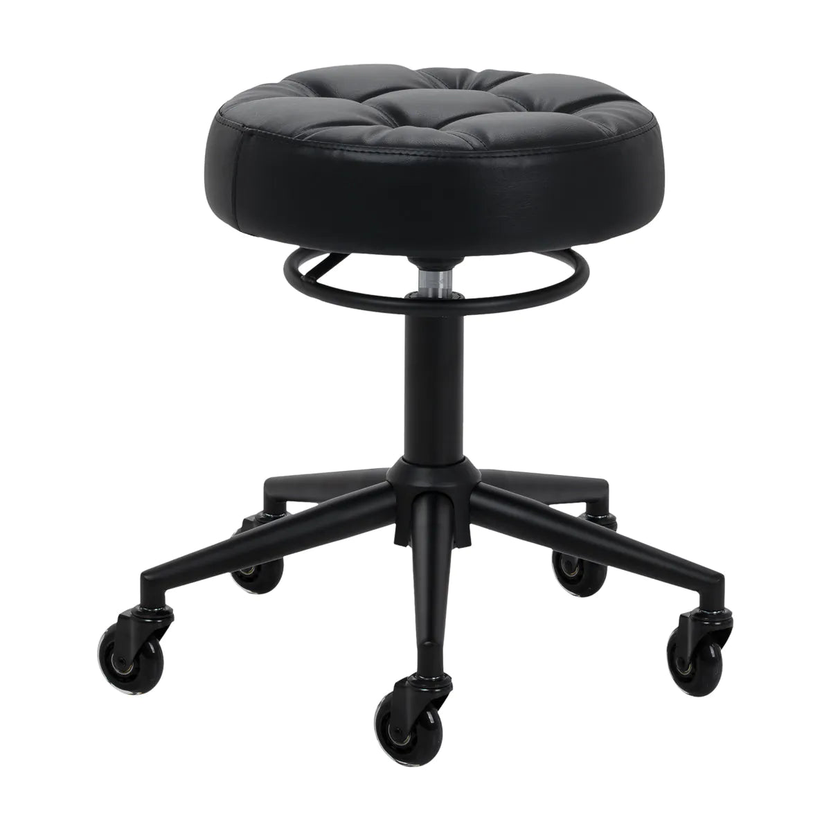 Gabbiano Hairdressing Stool D054 Black with Black Base