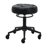 Gabbiano Hairdressing Stool D054 Black with Black Base