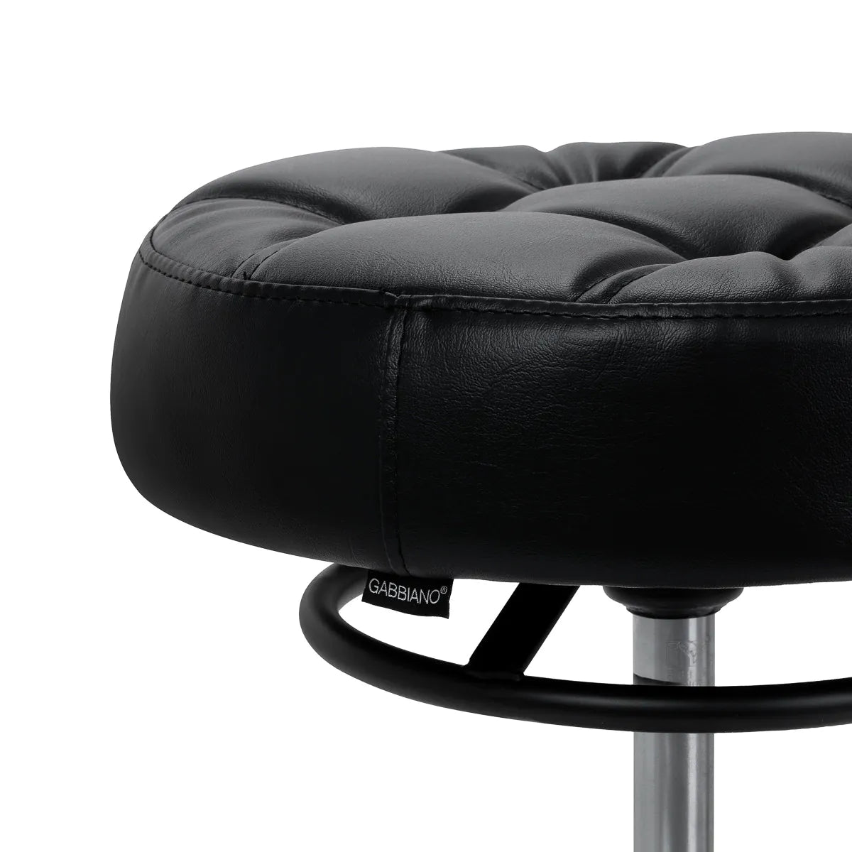 Gabbiano Hairdressing Stool D054 Black with Black Base