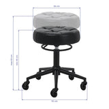 Gabbiano Hairdressing Stool D054 Black with Black Base