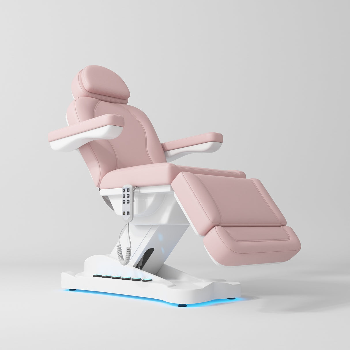 Manufakturo Éclat Salon Beauty Bed with Footrest Controls Bare Blush