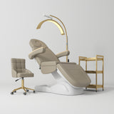 Manufakturo Grace Brown The Complete Salon Set - Beauty Bed, Chair, Moonlight & Trolley