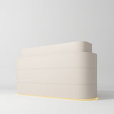 Manufakturo Lueur Premium Reception Desk for Luxury Beauty Salon with LED Base Light Brown