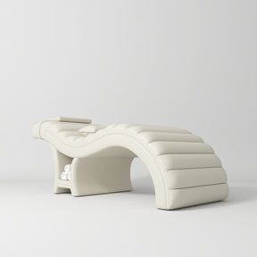 Manufakturo Luxe Eyelash Bed – Contoured Spa Couch with Towel Storage Creamy