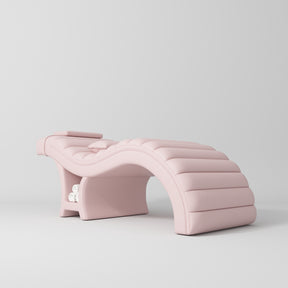 Manufakturo Luxe Eyelash Bed – Contoured Spa Couch with Towel Storage Light Pink