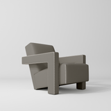 Manufakturo Luxury Lenné Reception Chair - Modern Accent for Salon Waiting Area Deep Ash