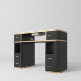 Manufakturo Manicure Table Glam Station with Build-in Dust Absorber Black