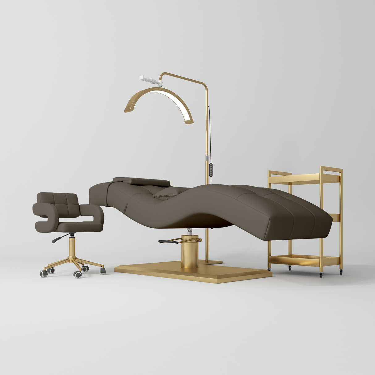 Manufakturo Prestige Cocoa Mocha The Complete Studio Set - Lash Bed, Chair, Moonlight & Trolley