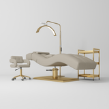 Manufakturo Prestige Stone Taupe The Complete Studio Set - Lash Bed, Chair, Moonlight & Trolley