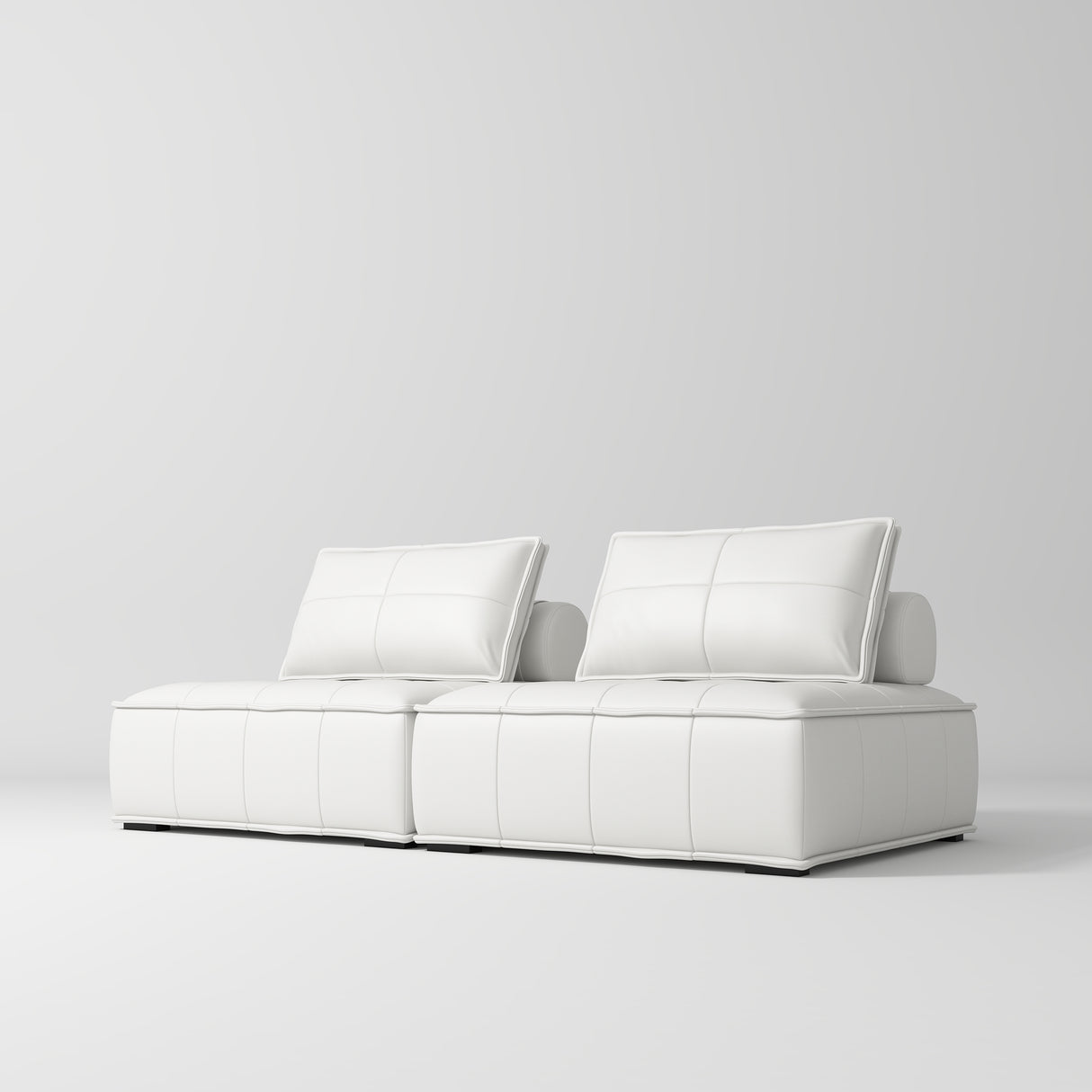 Manufakturo Rhéa Luxury Boutique Sofa with Soft Upholstery for Salon Waiting Area White