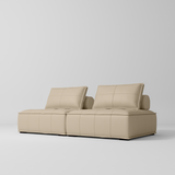 Manufakturo Rhéa Luxury Boutique Sofa with Soft Upholstery for Salon Waiting Area Warm Beige