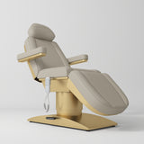 Manufakturo Virtue Luxury Electric Beauty Bed, 360° Rotation, Gold Titanium Frame Stone Taupe