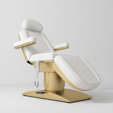 Manufakturo Virtue Luxury Electric Beauty Bed, 360° Rotation, Gold Titanium Frame White
