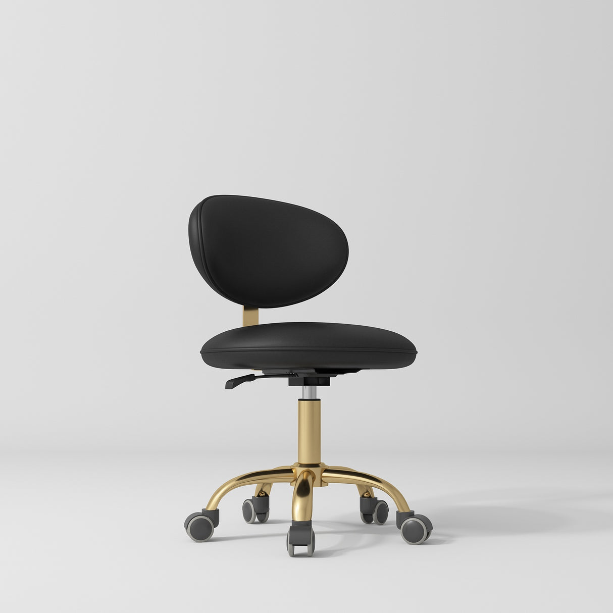 Manufakturo Aura Gold Legs Beauty Stool Black