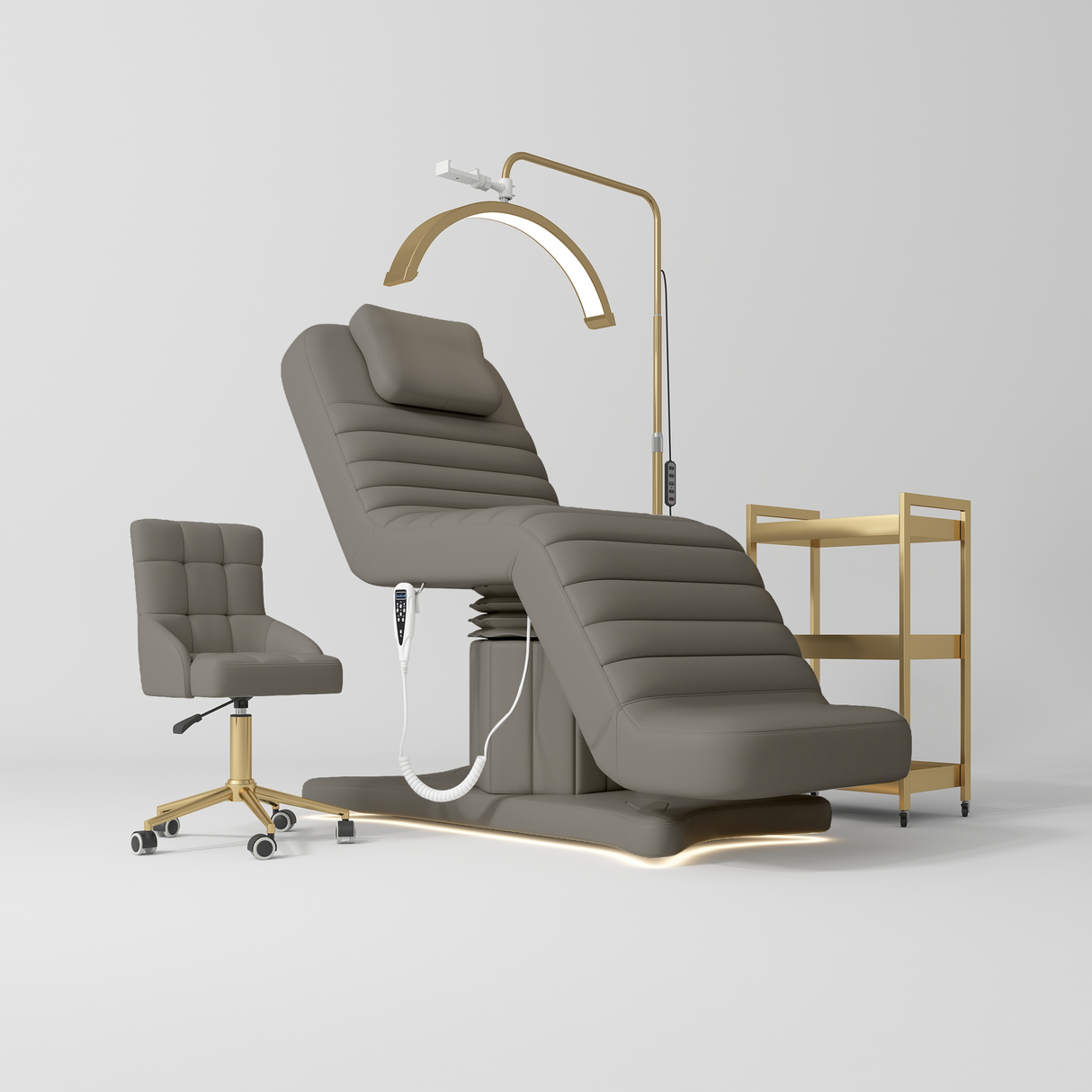 Manufakturo Grandeur Deep Ash The Complete Studio Set - Beauty Bed, Chair, Moonlight & Trolley