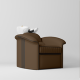 Manufakturo Monaco Luxury Hair Salon Backwash Unit Cocoa Mocha - White Bowl