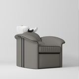Manufakturo Monaco Luxury Hair Salon Backwash Unit Deep Ash - White Bowl