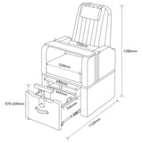 Manufakturo Perle Luxury Pedicure Chair – No Plumbing Required, Leather Upholstery Black