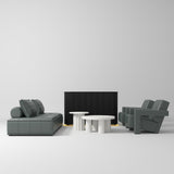 Manufakturo Complete Set 02 Reception Area - Chair & Sofa for Luxury Salon Waiting Area Navy