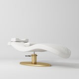 Manufakturo Royale Luxury & Ergonomic Beauty Lash Bed Gold Base White