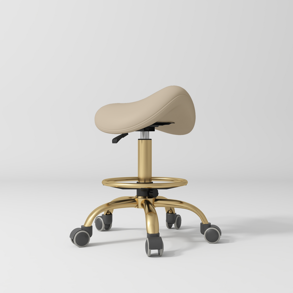 Manufakturo Selle Ergonomic Beauty Saddle Stool Warm Beige