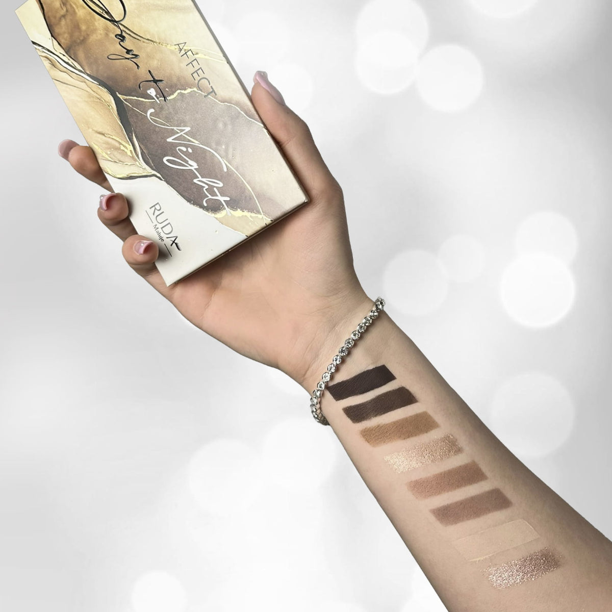 Affect Day to Night Eyeshadows Palette Swatch