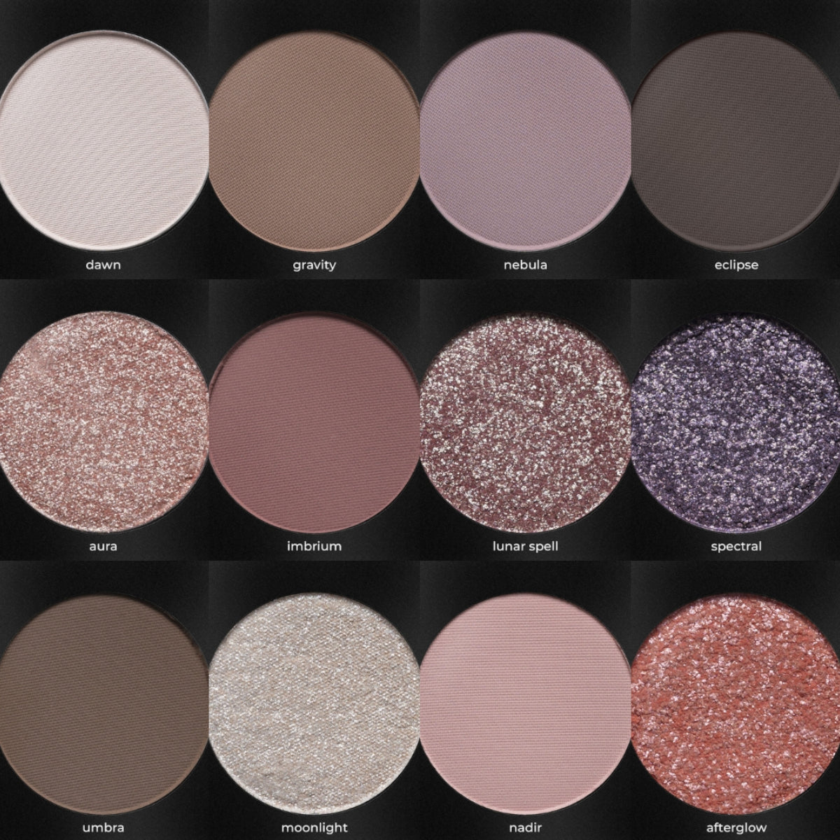 Affect Lunar Spell Eyeshadows Palette Shades
