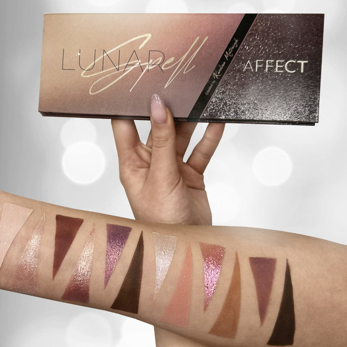 Affect Lunar Spell Eyeshadows Palette Swatch