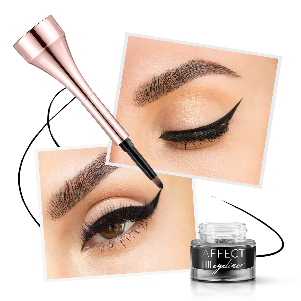 Affect Simple Lines Bleck Eyeliner w Żelu Woodoodporny