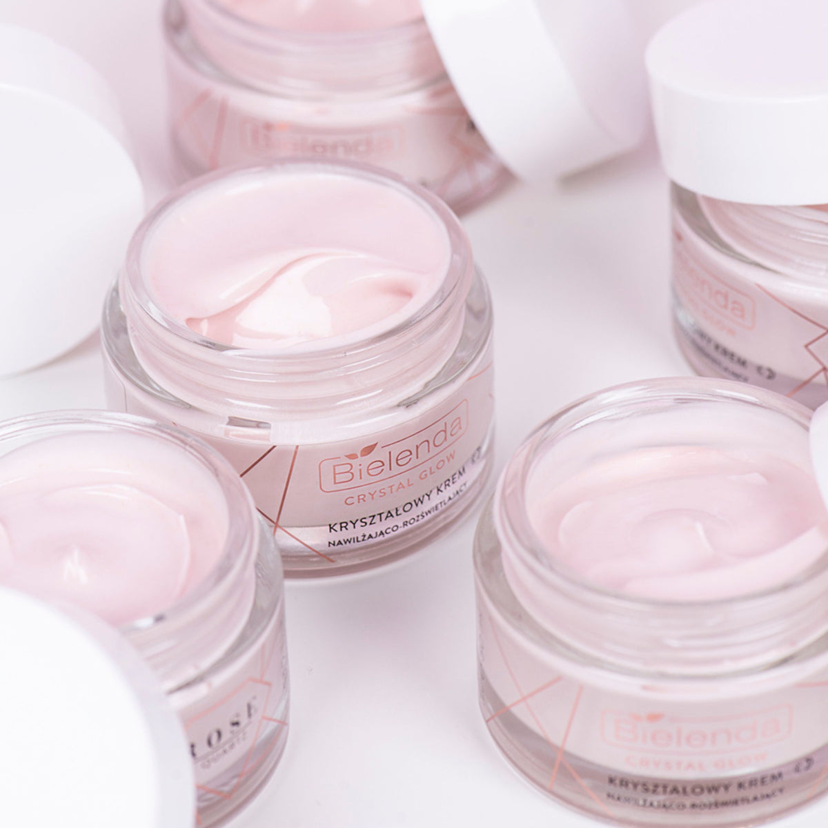 Bielenda Crystal Glow Rose Quartz Moisturising-Illuminating Cream consistency - Roxie Cosmetics