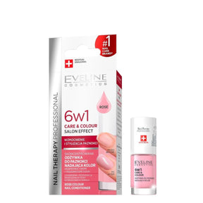 Eveline Nail Therapy 6in1 Care & Colour Nail Conditioner rose