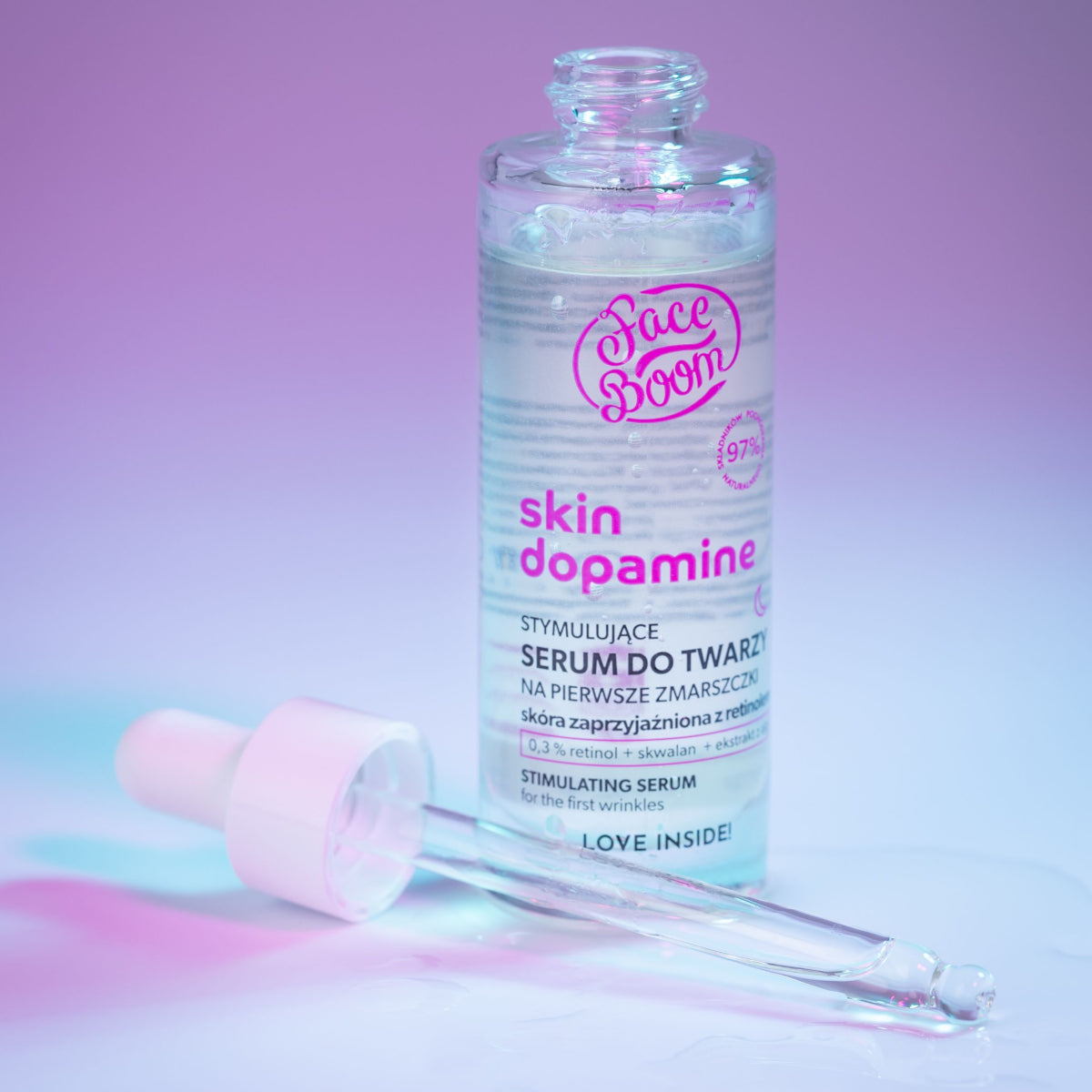 Face Boom Skin Dopamine Stimulating Anti-Wrinkle Serum with 0.3% Retinol Consistency - Roxie Cosmetics
