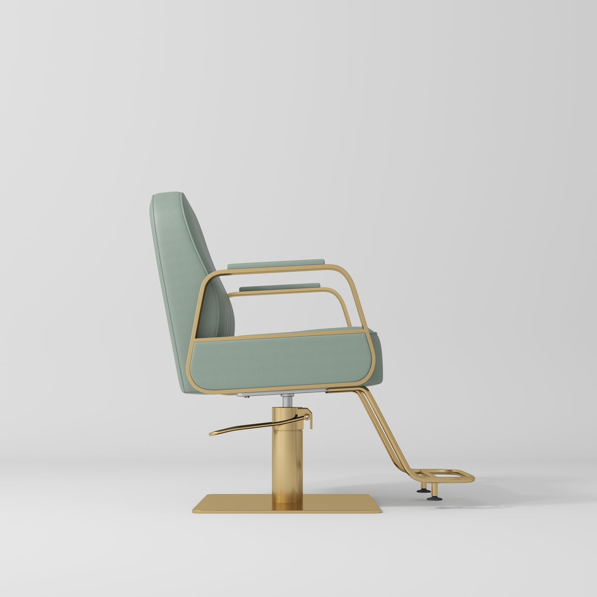 Manufakturo Amélie Designer Hair Salon Chair Olive - Gold Base