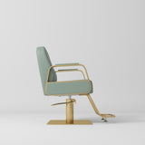 Manufakturo Amélie Designer Hair Salon Chair Olive - Gold Base