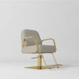 Manufakturo Amélie Designer Hair Salon Chair Stone Taupe - Gold Base