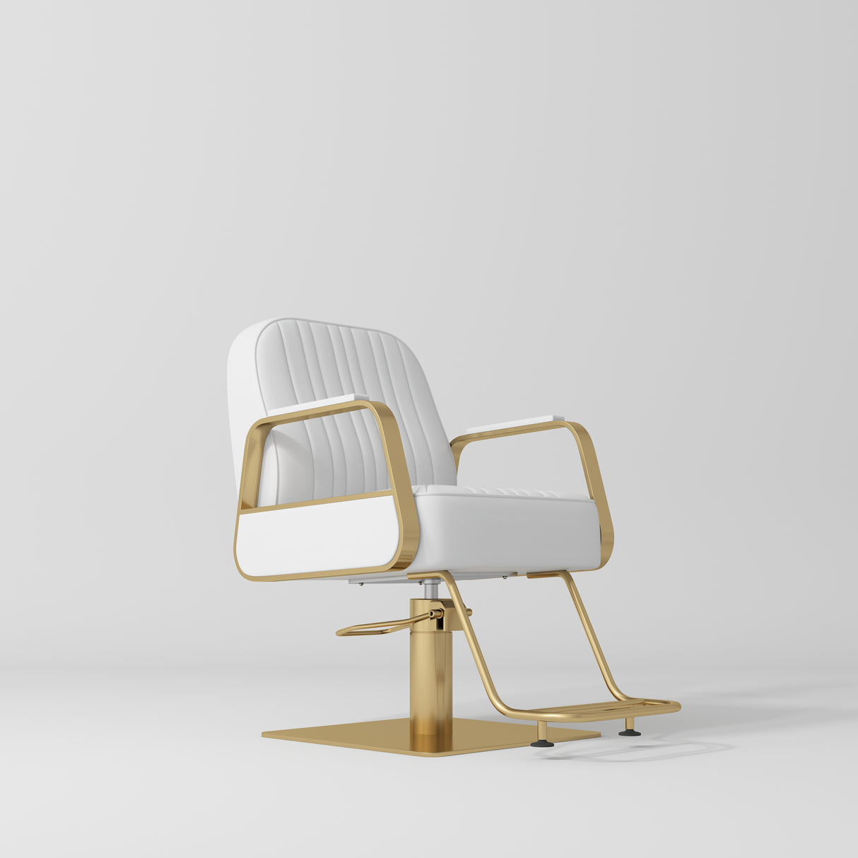 Manufakturo Amélie Designer Hair Salon Chair White - Gold Base