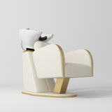 Manufakturo Atelier Professional Hair Salon Wash Unit Creamy - White Bowl