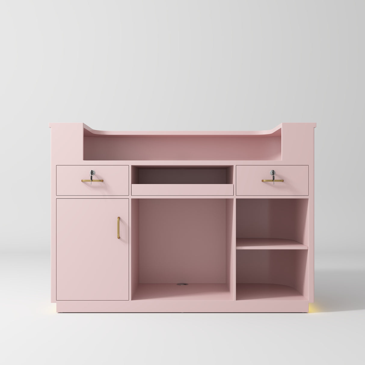 Manufakturo Averne Reception Desk - Sleek & Modern Design with LED Bare Blush