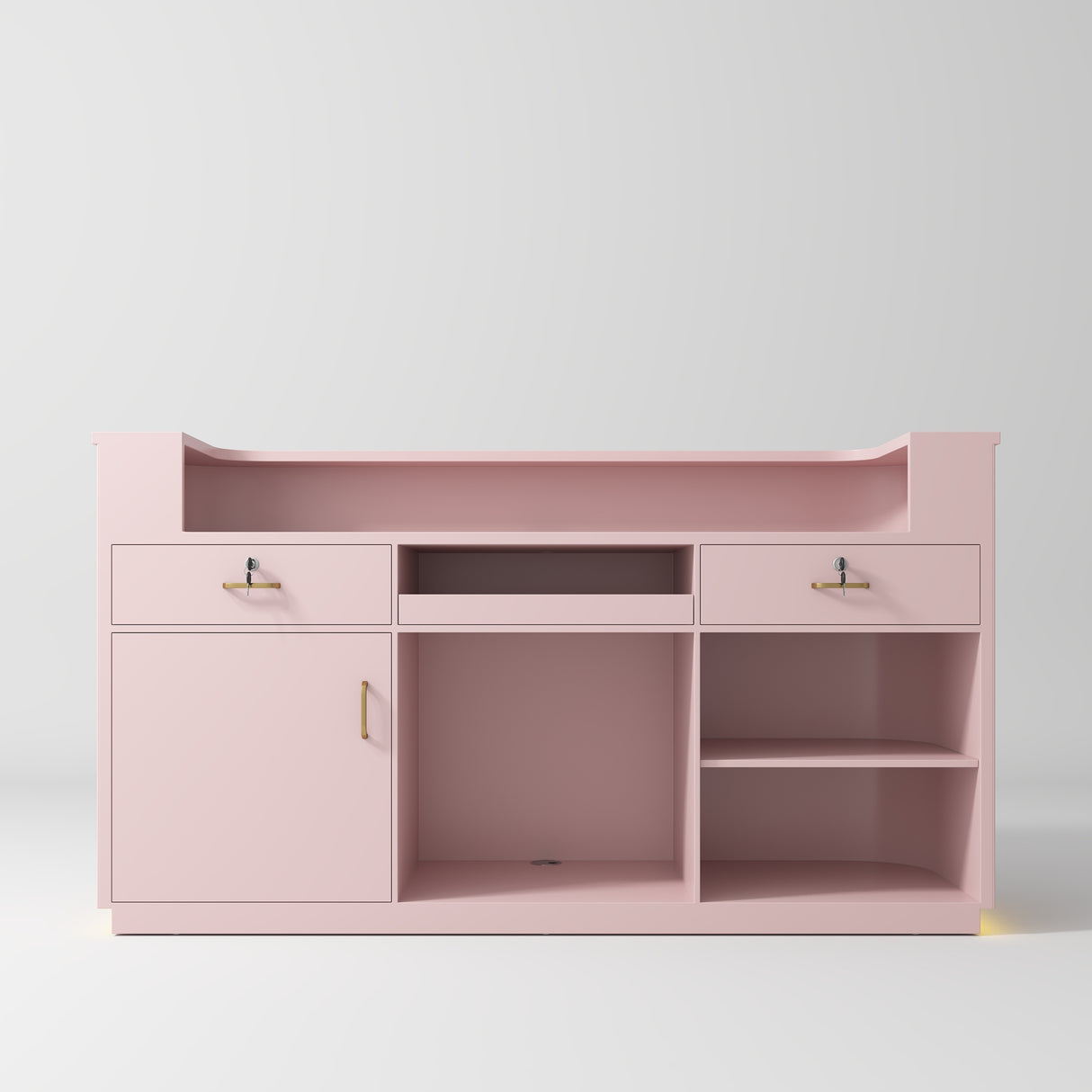 Manufakturo Averne Reception Desk - Sleek & Modern Design with LED Bare Blush