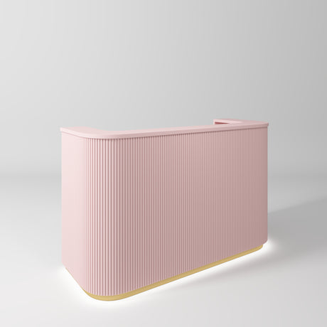 Manufakturo Averne Reception Desk - Sleek & Modern Design with LED Bare Blush