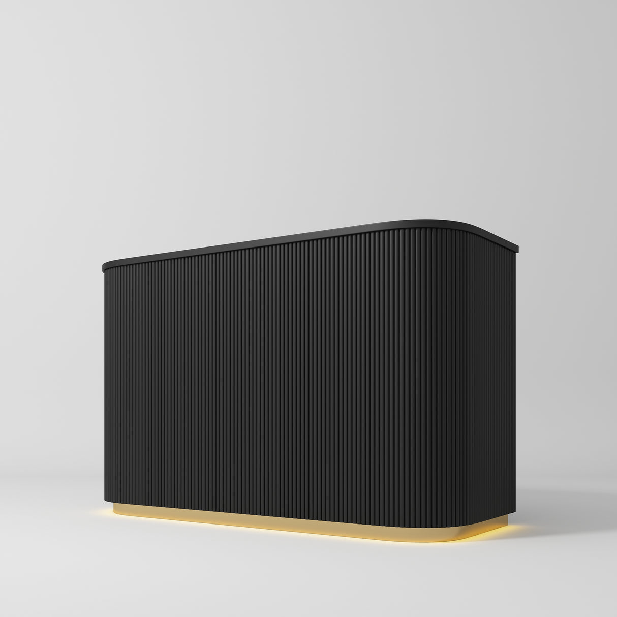 Manufakturo Averne Reception Desk - Sleek & Modern Design with LED Black