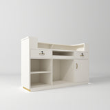 Manufakturo Averne Reception Desk - Sleek & Modern Design with LED Creamy