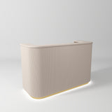 Manufakturo Averne Reception Desk - Sleek & Modern Design with LED Light Brown