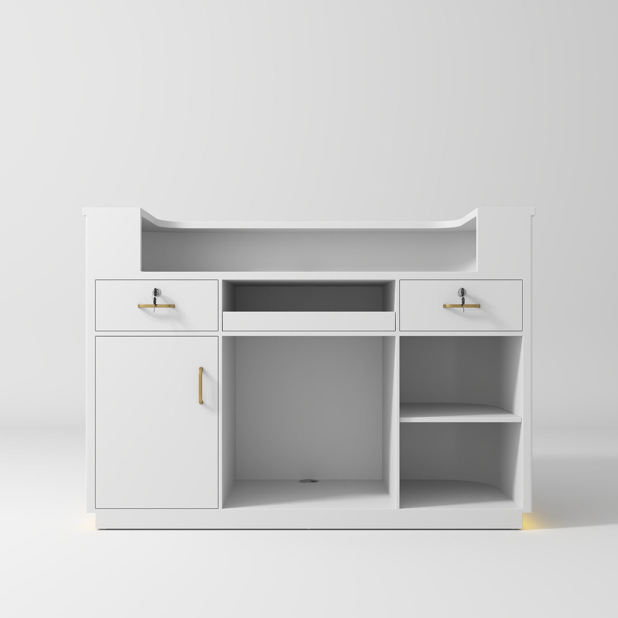 Manufakturo Averne Reception Desk - Sleek & Modern Design with LED White