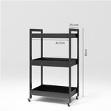 Manufakturo Beauty Trolley Assistant on Wheels Black dimensions