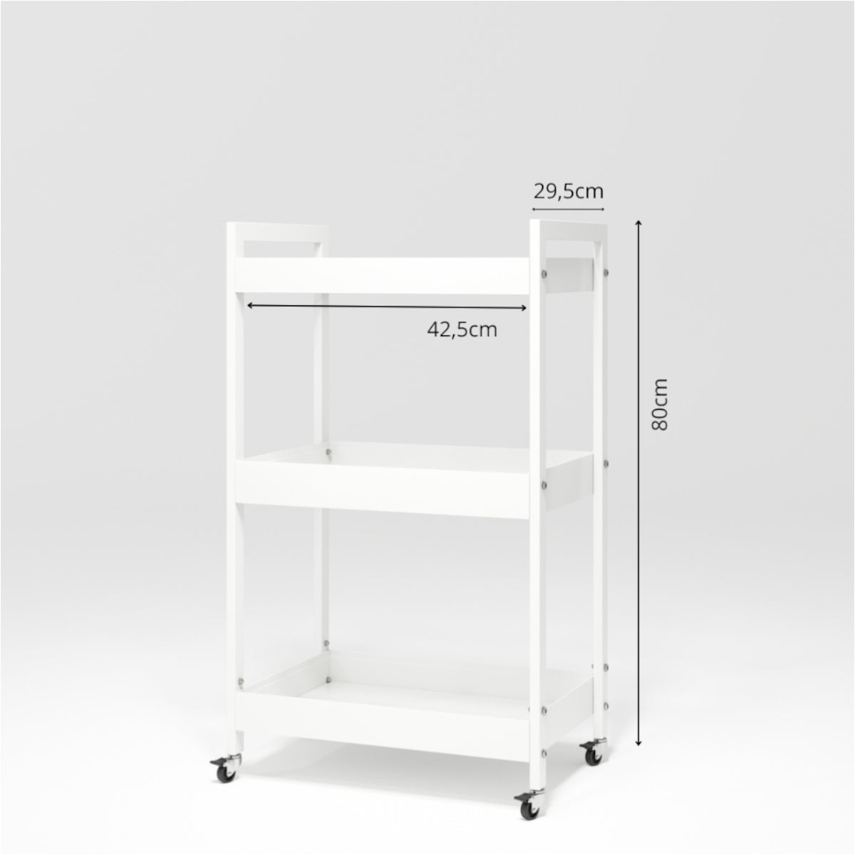 Manufakturo Beauty Trolley Assistant on Wheels White dimensions