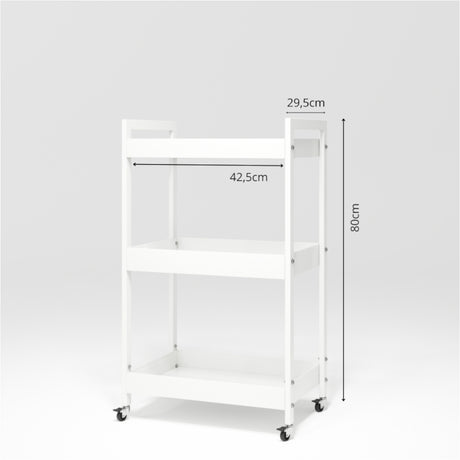 Manufakturo Beauty Trolley Assistant on Wheels White dimensions