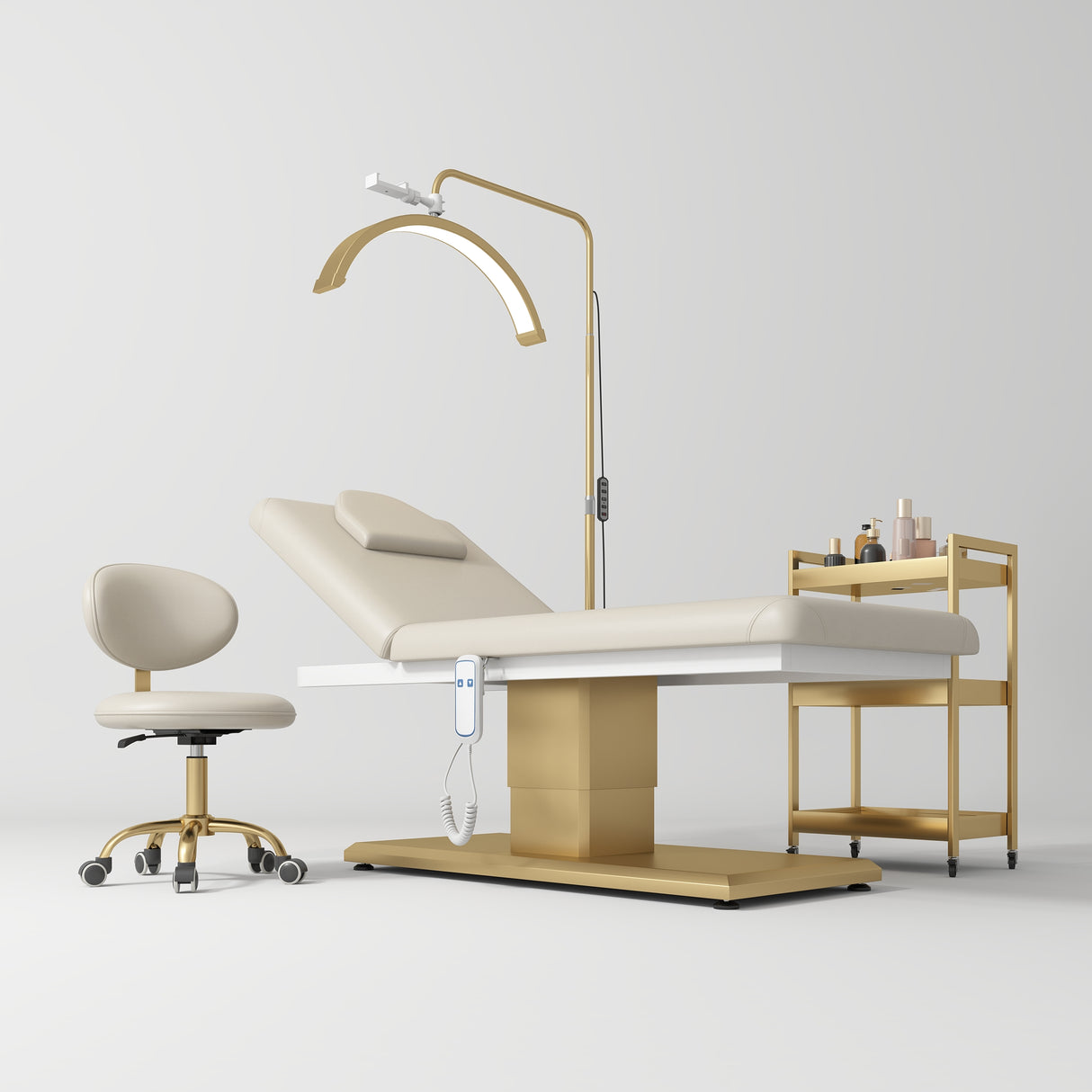 Manufakturo Chérie Premium Electric 4-piece Salon Set Cappuccino